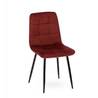 Chaise Mana Burgandy Velours Ras