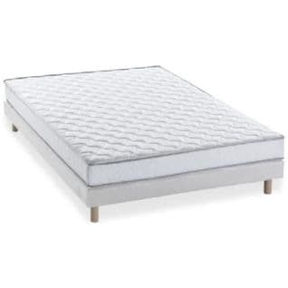 Ensemble Matelas mousse + Sommier Koysi 140x190 - 5 Zones - Accueil Mémoire De Forme - 14 Cm - Ferme