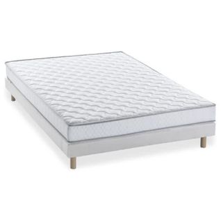 Ensemble Matelas Mousse accueil Mémoire De Forme + Sommier 160x200 - Confort Ferme - Epaisseur 14 Cm