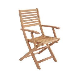 Lot De 4 Fauteuils De Jardin Pliants En Eucalyptus Fsc 57 X 52 X H.90 Cm