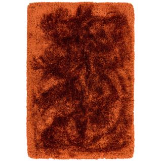 Tapis Shaggy Tufté Splash En Polyester - Orange - 200x300 Cm