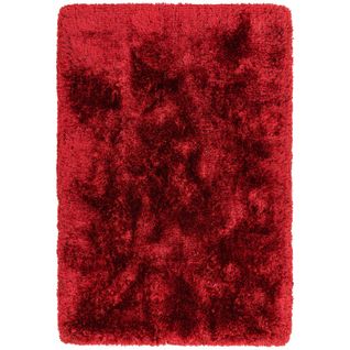 Tapis Shaggy Tufté Splash En Polyester - Rouge - 140x200 Cm