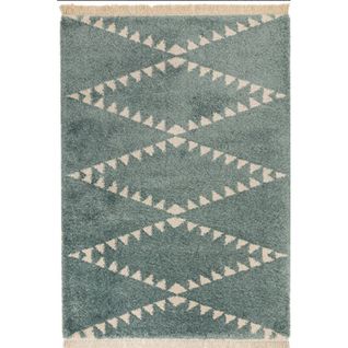 Tapis Style Berbère Diko En Polypropylène - Bleu Gris - 160x230 Cm