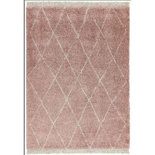 Tapis Style Berbère Diko En Polypropylène - Rose Pâle - 120x170 Cm