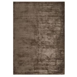 Tapis Luxe Designer Titane En Viscose - Marron Chocolat - 120x170 Cm