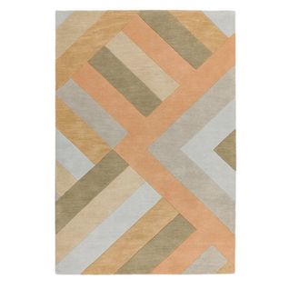 Tapis Pure Laine Tufté Main Zigo - Corail 200x300 Cm