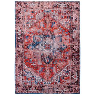 Tapis De Salon Classic Brick En Coton - Rouge - 170x240 Cm