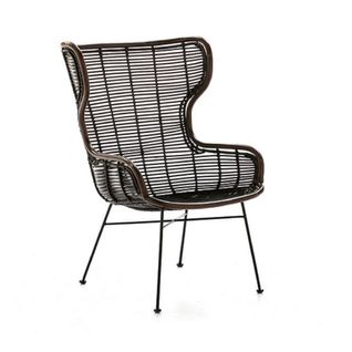 Fauteuil Design En Paille - Marron Foncé