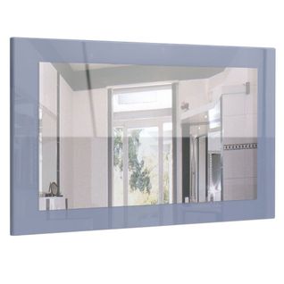 Miroir Laqué Haute Brillance Gris 89 Cm