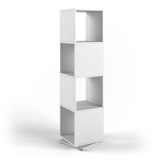 Colonne Étagère Rotative En Blanc 144,2 X 35,2 X 35,2 Cm (hxlxp)