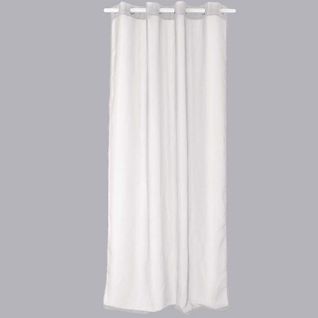 Voilage Basic à 8 Oeillets - Longueur 240 Cm X Largeur 140 Cm - Blanc