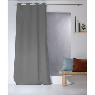 Rideau Uni Effet Bachette - 135 X 240 Cm - Gris Anthracite