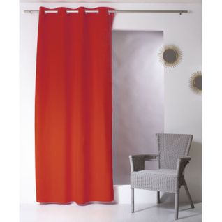 Rideau Uni Effet Bachette - 135 X 240 Cm - Rouge