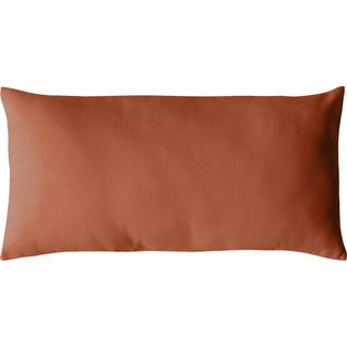 Coussin Non Déhoussable En Coton Uni - 30x50 Cm - Brique