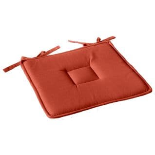 Galette De Chaise Plate Panama - 40 Cm X 40 Cm - Orange Terre Cuite