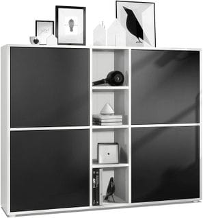 Meuble Blanc/ Noir  (lxhxp): 130,5 X 105,5 X 35,5 Cm