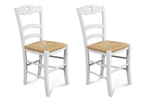 Chaises En Hêtre Coloris Blanc (lot De 2) - Silva