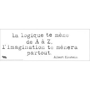 Sticker Citation A. Einstein "logique Et Imagination"