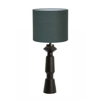 Lampe Métal Noir Ilvara Abat Jour Vert