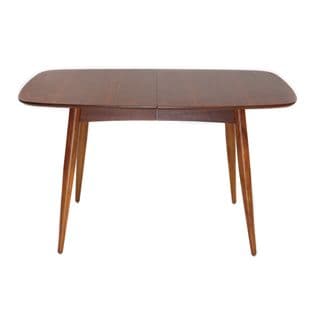 Table à Manger Extensible Rectangulaire En Bois Foncé L130-160 Cm Nordeco