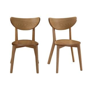 Chaises Scandinaves Bois Clair (lot De 2) Leena