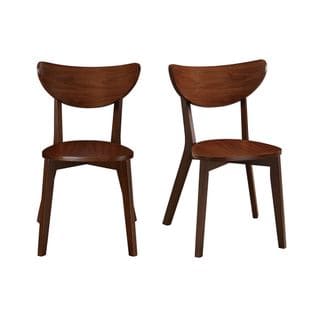 Chaises Scandinaves En Bois Foncé Noyer (lot De 2) Leena