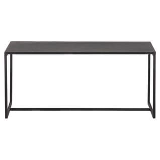 Table Basse Rectangulaire Design Métal Noir L100 Cm Karl