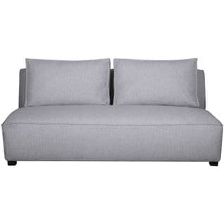 Chauffeuse 2 Places Design En Tissu Gris Clair Pluriel