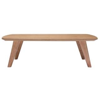 Table Basse Rectangulaire Scandinave Bois Clair L120cm Fifties