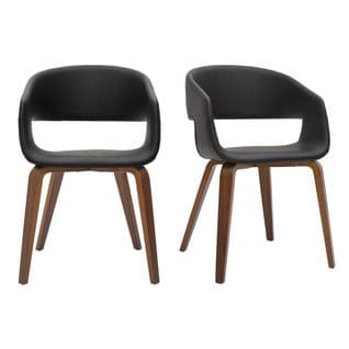 Chaises Design Noir Et Bois Foncé (lot De 2) Slam