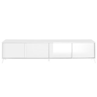 Meuble TV Design Finition Blanc Brillant L205 Cm Nema