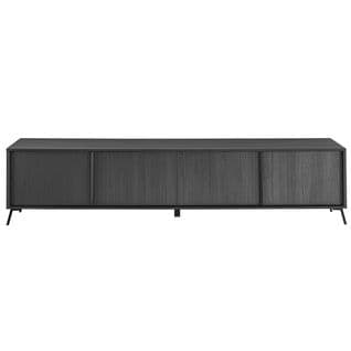 Meuble Tv Design Finition Bois Noir Mat L205 Cm Nema