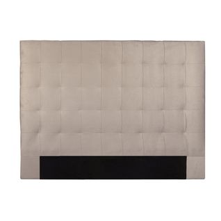 Tête De Lit Capitonnée En Tissu Velours Taupe L140 Cm Halciona