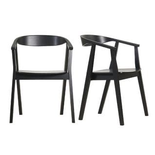 Chaises Design Noires En Bois (lot De 2) Bahia