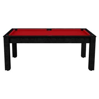 Table De Billard Convertible "oregon" 213cm Noir et Rouge