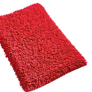 Tapis De Bain 50x80 Cm Chenille Rouge 1800g/m2