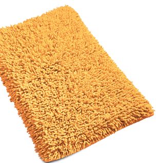 Tapis De Bain 50x80 Cm Chenille Jaune 1800g/m2