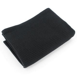 Serviette De Toilette 50x100 Cm Nid D'abeille Pure Waffle 300 G/m² Noir