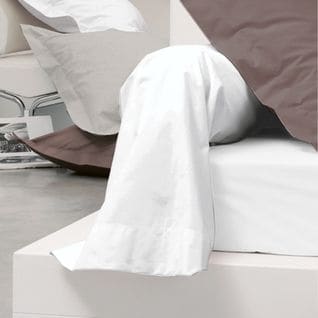 Taie De Traversin Uni 185x43 Cm Pur Percale Primo Blanc