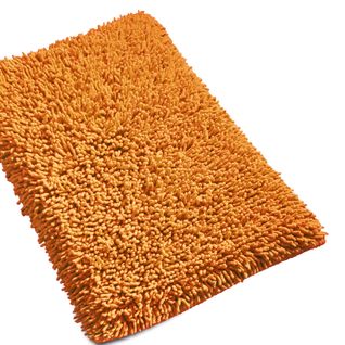 Tapis De Bain 50x80 Cm Chenille Orange 1800g/m2