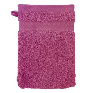 Gant De Toilette 16x21 Cm Royal Cresent Rose Vin 650g/m2