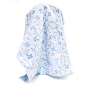 Drap De Douche 70x140 Cm Vintage Floral Bleu 550g/m2