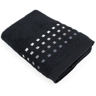 Drap De Douche 70x140 Cm Pure Squares Noir 550g/m2