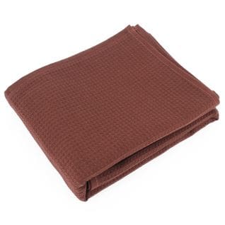 Drap De Douche 70x140 Cm Nid D'abeille Pure Waffle 300 G/m² Marron