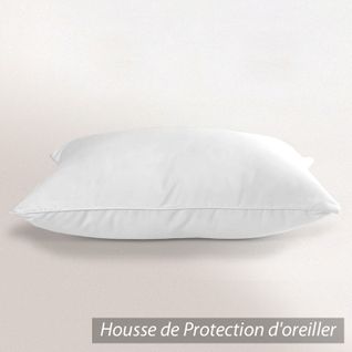 Housse De Protection D'oreiller 60x60 Cm Coton Gratté 2 Faces Environ 220g/m² Aubin