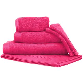 Parure De Bain 6 Pièces Pure Fuchsia 550g/m2