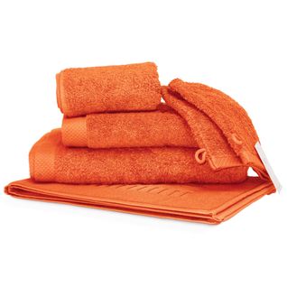 Parure De Bain 6 Pièces Pure Orange Butane 550g/m2