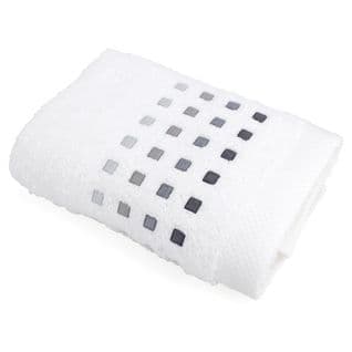 Serviette De Toilette 50x100 Cm Pure Squares Blanc 550g/m2