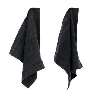 Lot De 2 Torchons De Cuisine 50x50 Cm Éponge Pure Kitchen Terry Noir