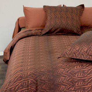 Drap Plat 270x310 Cm Uni Satin De Coton Opera Marron Foncé